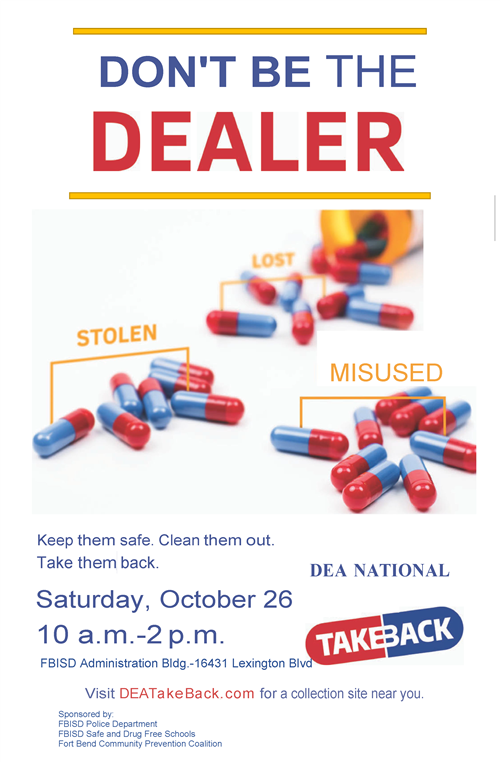 DEA Take Back 2019 Poster DEA Take Back 2019 Poster